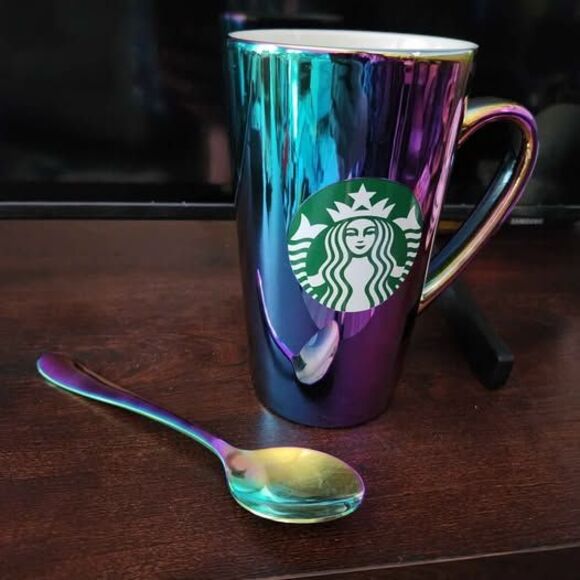 Starbucks Other - Starbucks 2022 iridescent mug & spoon set